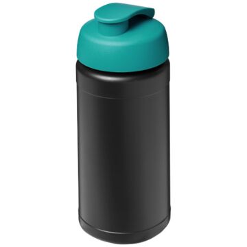 Baseline bidon o pojemności 500 ml z wieczkiem zaciskowym z materiałów z recyklingu-Biały