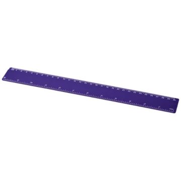 Linijka Renzo o długości 30 cm wykonana z tworzywa sztucznego-Biały