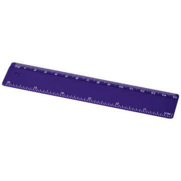 Linijka Renzo o długości 15 cm wykonana z tworzywa sztucznego-Biały