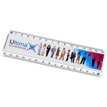 Ellison 15 cm plastic insert ruler-White