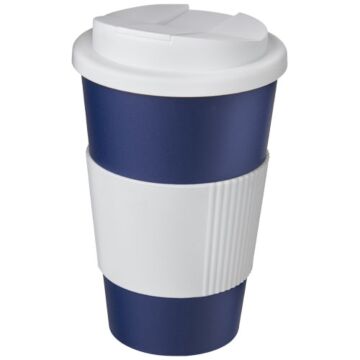 Americano® 350 ml tumbler with grip & spill-proof lid-Biały