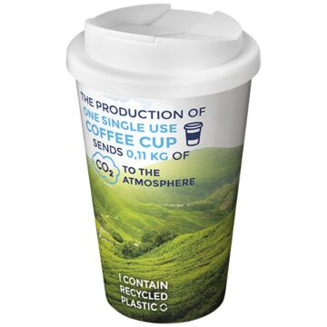 Kubek Brite-Americano® 350 ml z wieczkiem zapobiegającym rozchlapaniu-Biały