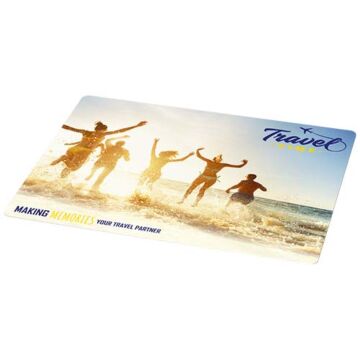 Podkładka pod mysz Lumin z pełnokolorowym nadrukiem-Biały