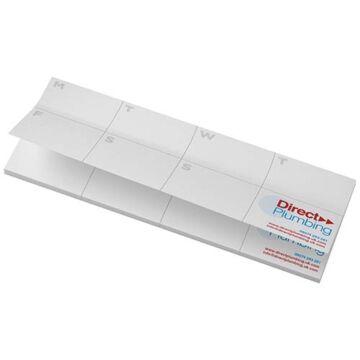 Sticky-Mate® samoprzylepne karteczki z recyklingu z wydrukowanym planerem-Biały