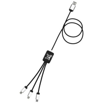 Kabel z podświetlonym logo 3w1 - SCX.design C17-Czerwony