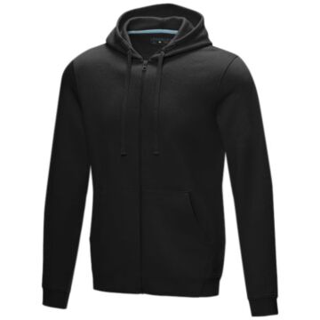 Ruby men’s GOTS organic recycled full zip hoodie-White