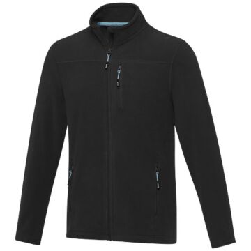 Amber men's GRS recycled full zip fleece jacket-White