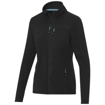 Amber women's GRS recycled full zip fleece jacket-White