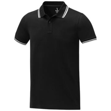 Amarago short sleeve men's tipping polo-White