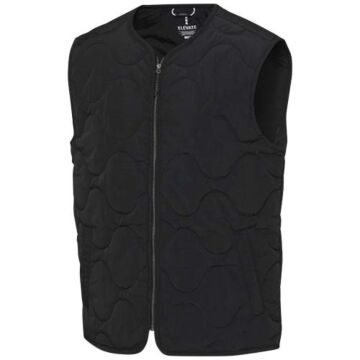 Quartz pikowany bezrękawnik typu unisex z recyklingu z certyfikatem GRS-Czarny