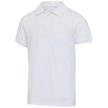 Beryl naturalna koszulka polo z recyklingu z krótkim rękawem, unisex, o gramaturze 220 g-m²-Biały