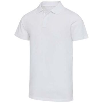 Graphite organiczna koszulka polo unisex o gramaturze 180 g-m², z krótkim rękawem i certyfikatem OCS-Biały