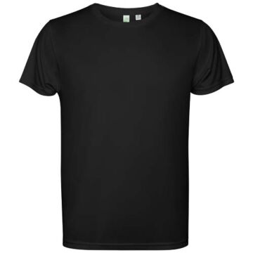 Estoril short sleeve kids t-shirt-Czarny