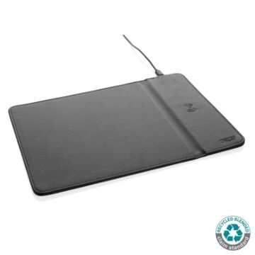 Podkładka pod mysz Swiss Peak, ładowarka bezprzewodowa 10W, PU z recyklingu