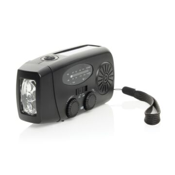 Radio survivalowe AM-FM, power bank 1800 mAh, latarka RescueWave