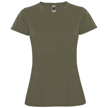 Montecarlo sportowa koszulka damska z krótkim rękawem-Militar Green
