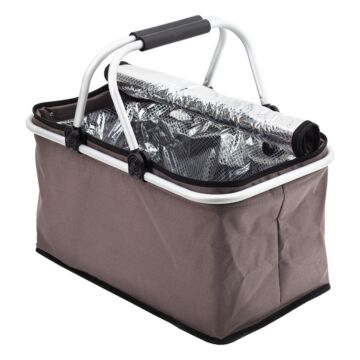 Huron insulated picnic basket, black