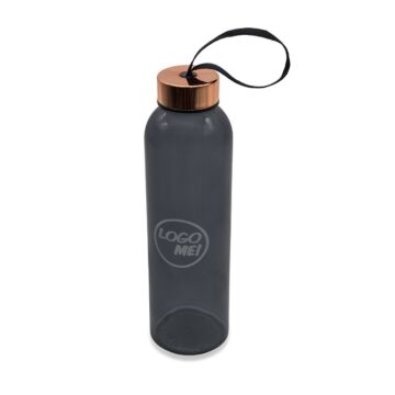 Szklana butelka Lux 500 ml, złoty