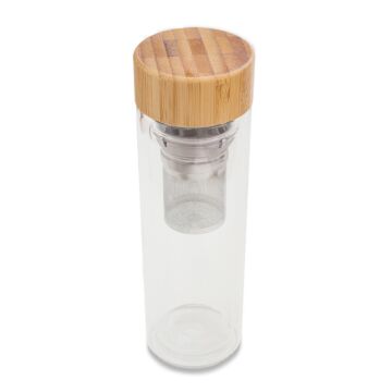 Szklana butelka z zaparzaczem Celle 420 ml, transparentny
