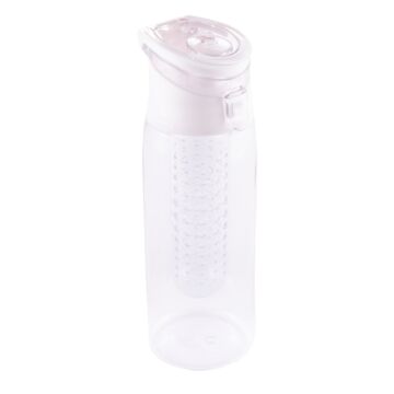 Bidon Frutello 700 ml, biały-transparentny