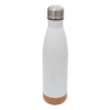 Butelka próżniowa z korkowym spodem Jowi 500 ml, srebrny