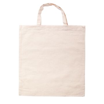 Torba bawełniana 140 g-m2 - krótkie uszy, beżowy
