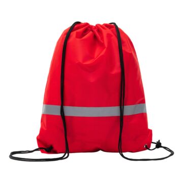 Promo backpack with reflective tape, black