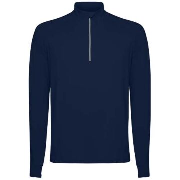 Estambul męska bluza z długim rękawem i zamkiem błyskawicznym na połowie długości-Navy Blue