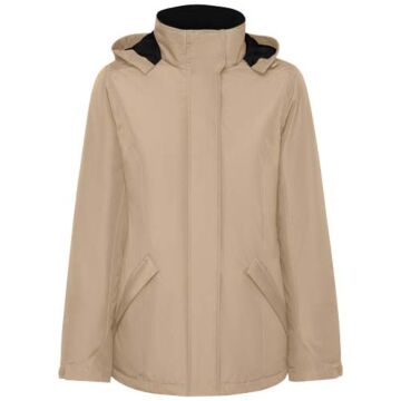 America damska ocieplana kurtka typu parka-Dark Sand