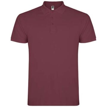 Star koszulka męska polo z krótkim rękawem-Berry Red