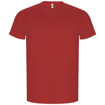 Golden short sleeve men's t-shirt-Blue