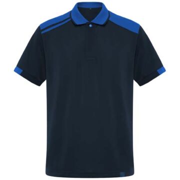 Samurai 160 g-m2 antybakteryjna koszulka polo unisex z krótkim rękawem -Granatowy