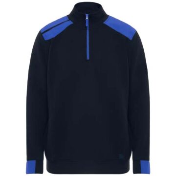 Maverick 280 g-m2 męski sweter z zamkiem błyskawicznym do połowy długości-Granatowy