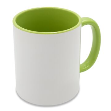 Kubek z powłoką sublimacyjną Gaeta 330 ml, jasnozielony