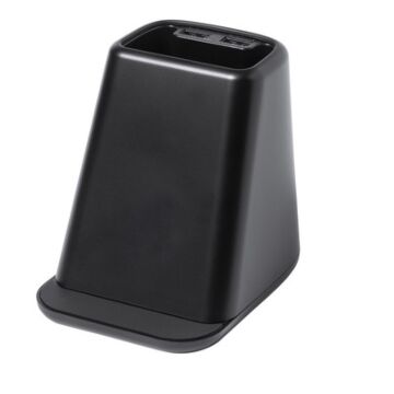 Ładowarka bezprzewodowa 5W-15W, 2 wyjścia USB, pojemnik na przybory do pisania, stojak na telefon