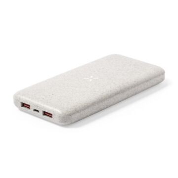 Bezprzewodowy power bank 8000 mAh ze słomy pszenicznej, ładowarka bezprzewodowa 5W-10W