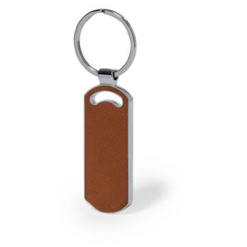 Recycled leather keyring