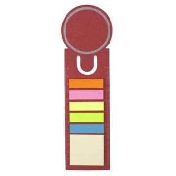 Memo holder, sticky notes, bookmark, notebook, ruler | Young
