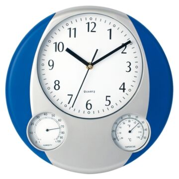 Wall clock, weather station