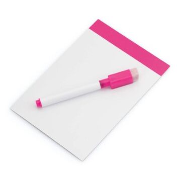 Fridge writing board with magnet, marker with felt tip, eraser