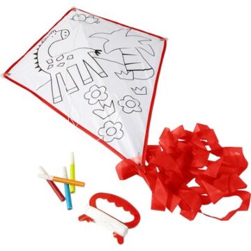 Kite for colouring, felt tip pens