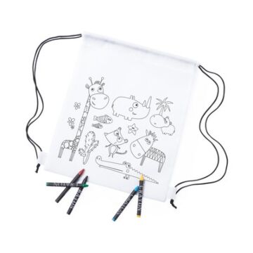 Drawstring bag for colouring, crayons | Rosemary