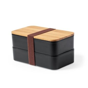 Lunch boxes 2 pcs, 2x700 ml, bamboo lid, cutlery