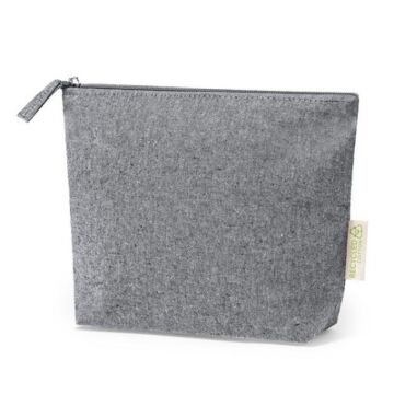 Recycled cotton cosmetic bag