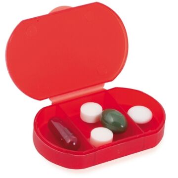 Pill box with 3 compartments