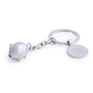 Keyring "animal" with shopping cart coin