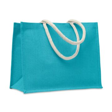 Jute bag with cotton handle