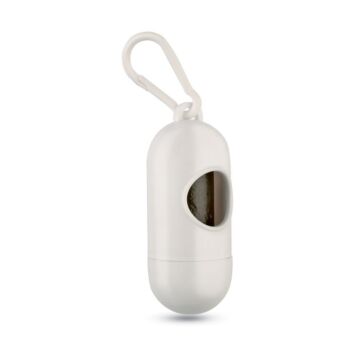 Container for pet bag w- hook