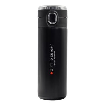 Kubek próżniowy z termometrem Bounce 420ml, czarny