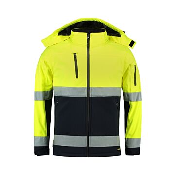 Bi-color EN ISO 20471 Softshell Softshell kurtka unisex